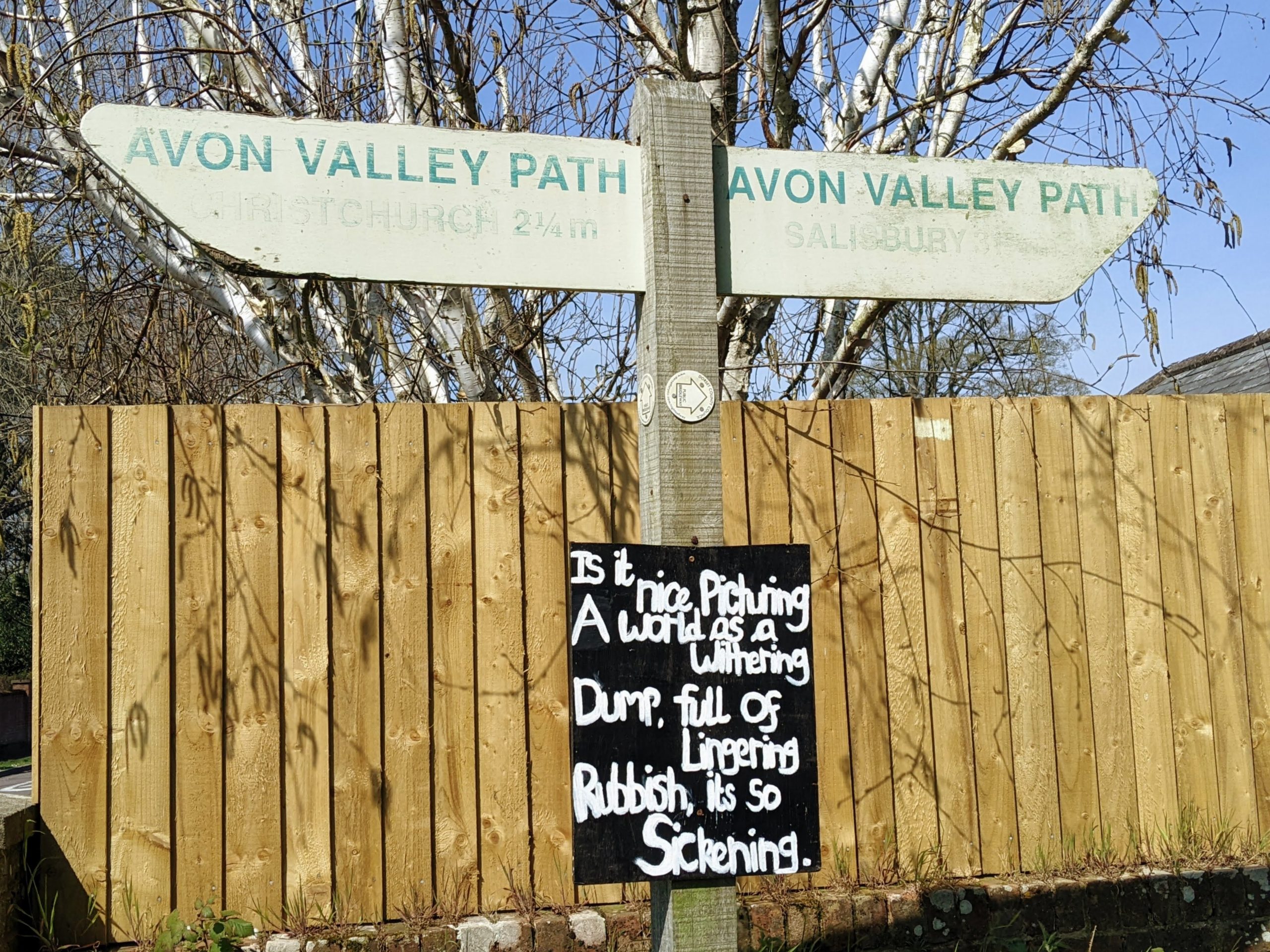 Signs on the Avon Valley Path
